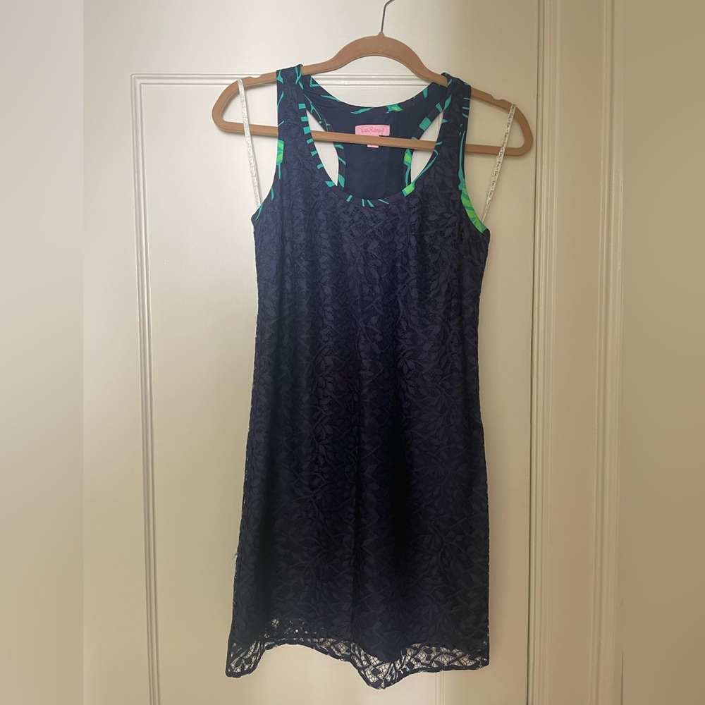 Lilly Pulitzer Navy Lace Dress size XS